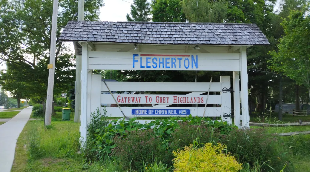 photo of the Flesherton town sign